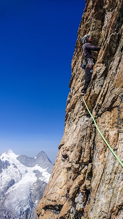 Schreckhorn, new rock climb in Switzerland by Thomas Senf and Martin Reber