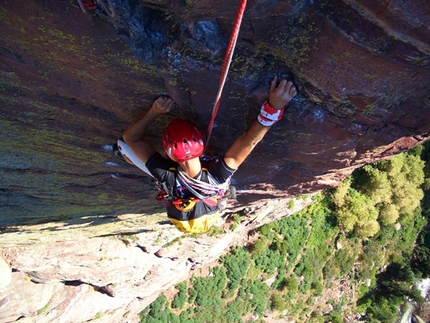 Climbing in USA, Wyoming, Devils Tower, Elio Bonfanti, Riccardo Ollivero - Climbing in USA, Wyoming, Devils Tower, Naked edge L5