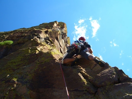 Climbing in USA, Wyoming, Devils Tower, Elio Bonfanti, Riccardo Ollivero - Climbing in USA, Wyoming, Devils Tower, Naked edge L6