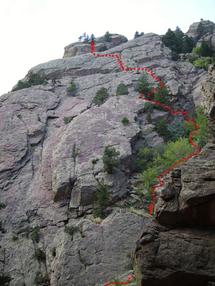 Climbing in USA, Wyoming, Devils Tower, Elio Bonfanti, Riccardo Ollivero - Climbing in USA, Colorado, Eldorado Canyon, discesa da Naked edge