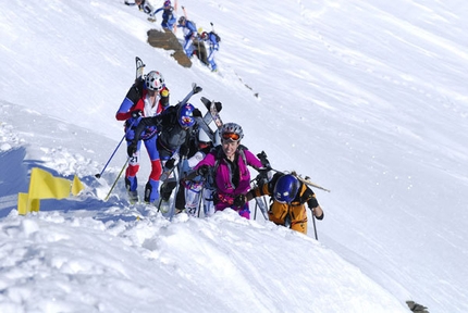 Tour du Rutor 2007 - Gloriana Pellissier (a capo chino) e Laetitia Roux, vincitrici nella categoria femminile