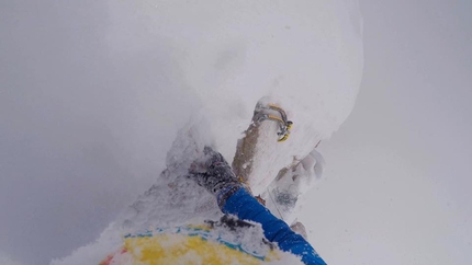 Markus Pucher, Aguja Guillaumet, Patagonia - Markus Pucher durante la prima invernale solitari di Aguja Guillaumet in Patagonia (08/09/2017)