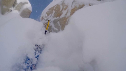 Markus Pucher, Aguja Guillaumet, Patagonia - Markus Pucher during the first solo winter ascent of Aguja Guillaumet in Patagonia (08/09/2017)