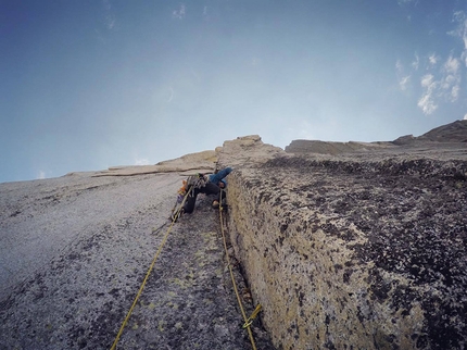 Bugaboos Spire, big new rock climb up Canadian North Face