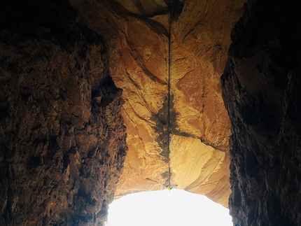 The Crucifix, Canyonlands, USA, Tom Randall, Pete Whittaker - Tom Randall tenta di liberare The Crucifix, Canyonlands, autunno 2017