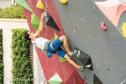 Lead World Cup 2017, Xiamen - Marcello Bombardi competing in the penultimate stage of the Lead World Cup 2017 at Xiamen in China
