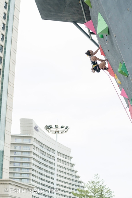 Lead World Cup 2017, Xiamen - Jain Kim competing in the penultimate stage of the Lead World Cup 2017 at Xiamen in China