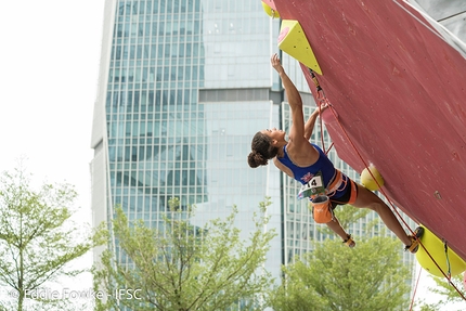 Coppa del Mondo Lead 2017, Xiamen - Molly Thompson- Smith durante la penultima tappa della Coppa del Mondo Lead 2017 a Xiamen in Cina