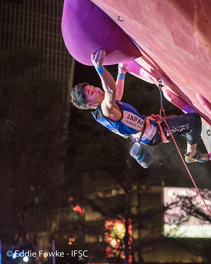 Coppa del Mondo Lead 2017, Xiamen - Keiichiro Korenaga durante la penultima tappa della Coppa del Mondo Lead 2017 a Xiamen in Cina