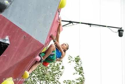 Lead World Cup 2017, Xiamen - Ievgeniia Kazbekova competing in the penultimate stage of the Lead World Cup 2017 at Xiamen in China