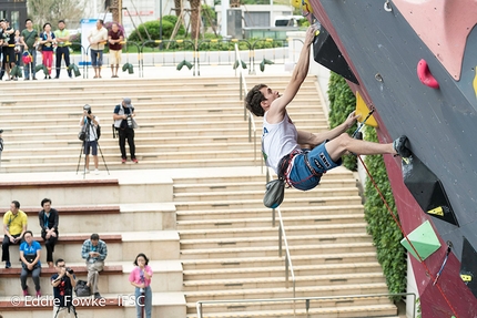 Coppa del Mondo Lead 2017, Xiamen - Stefano Ghisolfi durante la penultima tappa della Coppa del Mondo Lead 2017 a Xiamen in Cina