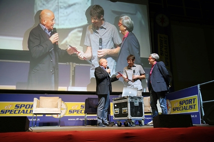 Alex Honnold - Alex Honnold durante la serata a Barzanò, Lecco, l'11 ottobre 2017 