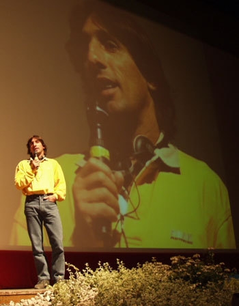 Omaggio a Patrick Berhault - Patrick Berhault nel 2001 al Film Festival di Trento