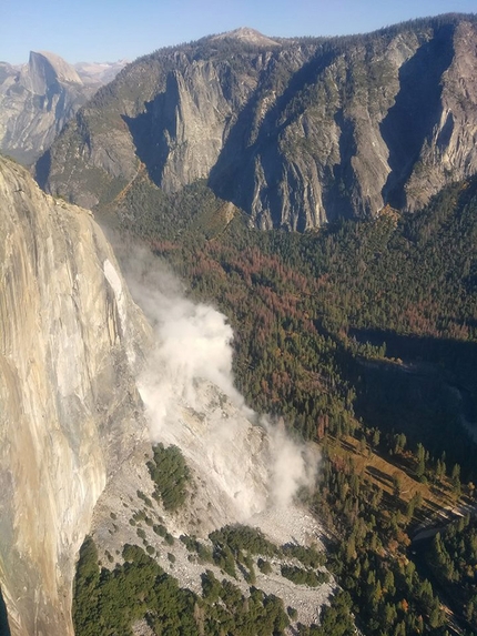 El Capitan continuano le frane, nuovo video dallo Yosemite