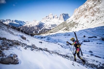 La Sportiva Epic Ski Tour, skialp, sci alpinismo - Durante il La Sportiva Epic Ski Tour 2017: Passo Pordoi