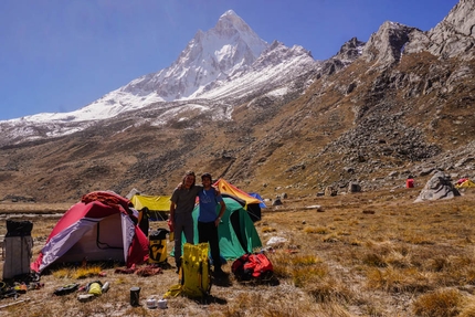 Shivling, Shiva’s Ice, Simon Gietl, Vittorio Messini - Shivling Shiva’s Ice: Simon Gietl and Vittorio Messini at the Tapovan Basecamp