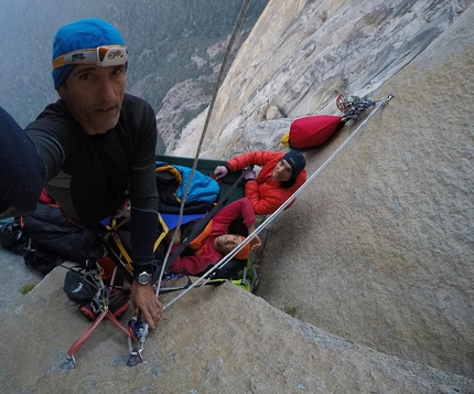 El Capitan, Yosemite, Freerider, Maurizio Oviglia, Rolando Larcher, Roberto Vigiani - Free Rider su El Capitan: bivacco a The Round Table