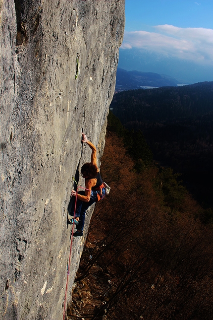 Peter Moser, Celva, Roberto Bassi  - Peter Moser climbing 'Progetto Bassi' at Celva (TN)