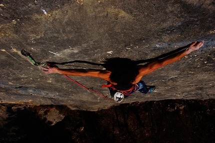 Peter Moser, Celva, Roberto Bassi  - Peter Moser climbing 'Progetto Bassi' at Celva (TN)