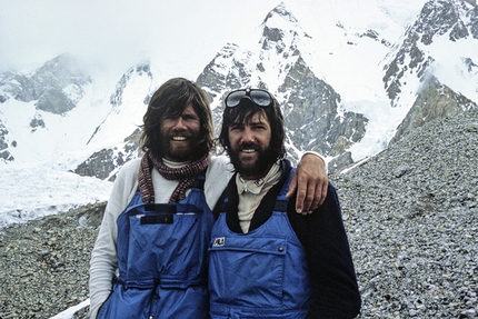 Hans Kammerlander, Manaslu - Reinhold Messner and Hans Kammerlander; together the duo climbed seven 8000m
