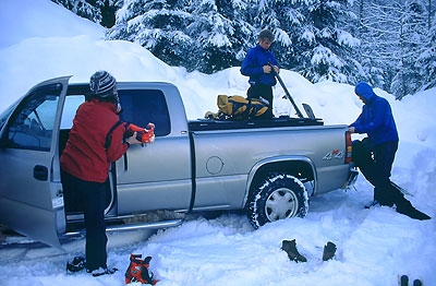 Revelstoke Columbia Mountains - Alla partenza con alcuni locals