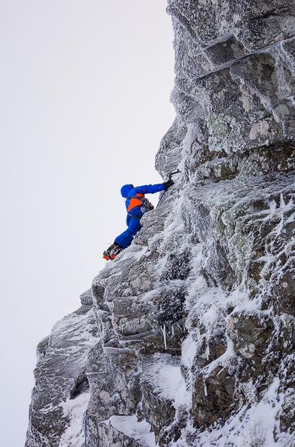 Early climbing in slow Scottish winter