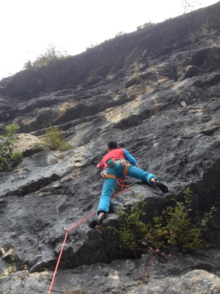 Bordano falesia in Friuli - In arrampicata nella falesia di Bordano, Friuli