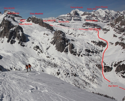 Sci alpinismo nelle Dolomiti di Brenta - Dolomiti di Brenta scialpinismo: 