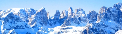 Sci alpinismo nelle Dolomiti di Brenta - Le Dolomiti di Brenta viste da est