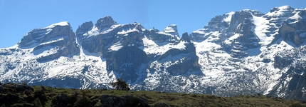 Sci alpinismo nelle Dolomiti di Brenta - Le Dolomiti di Brenta viste da ovest