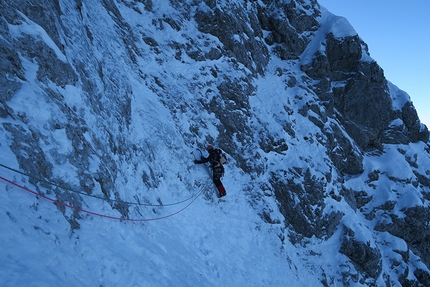 Grigna Settentrionale parete ovest e la via Sangue Freddo