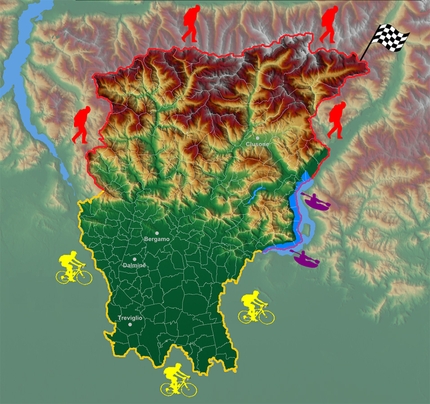 Traversata Integrale confine provincia di Bergamo, Luca Bonacina, Zeno Lugoboni - La traversata Integrale confine provincia di Bergamo