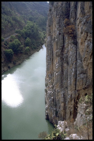 El Chorro, Spagna - Pareti all'ingresso delle gole di El Chorro