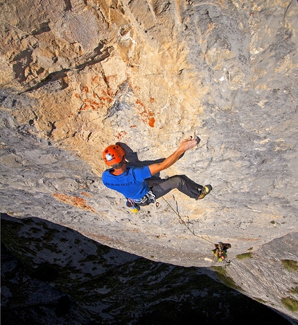 Cima Cee, Dolomiti del Brenta - Luca Giupponi sul 5° tiro di Silverado