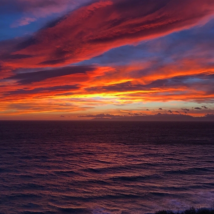 Arrampicata, nuovo settore a Villasimius, Cala Usai, Sardegna - Tramonto invernale