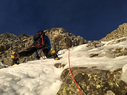 Monte Rondinaio 1,964 m - Canale Cascata Monte Rondinaio parete NE