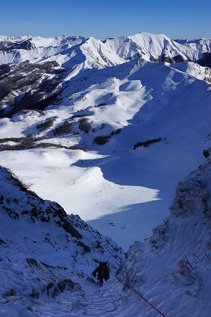 Monte Rondinaio 1,964 m - Monte Rondinaio, Couloir Senza Nome.