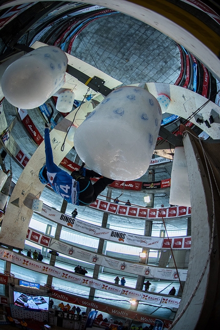 Ice Climbing World Cup 2018 - Durante la prima tappa della Coppa del Mondo di arrampicata su ghiaccio 2018 a Saas Fee in Svizzera