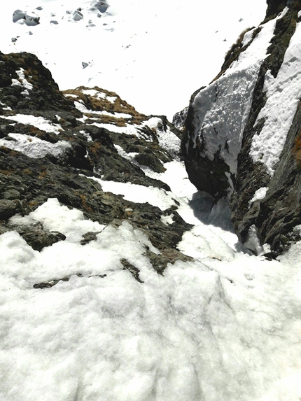 Val Gerola, Cima Piazzotti, Cristian Candiotto - Cristian Candiotto durante la prima salita di The Maniach, Cima Piazzotti Orientale parete sud, Val Gerola