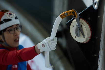 Ice Climbing World Cup 2018 - During the first stage of the Ice Climbing World Cup 2018 at Saas Fee in Switzerland