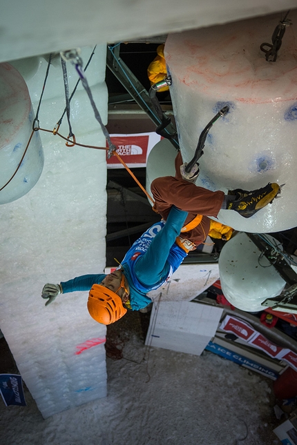 Ice Climbing World Cup 2018 - Durante la prima tappa della Coppa del Mondo di arrampicata su ghiaccio 2018 a Saas Fee in Svizzera