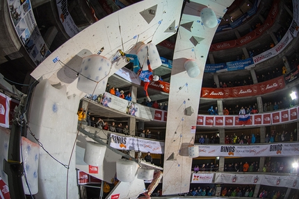 Ice Climbing World Cup 2018 - Durante la prima tappa della Coppa del Mondo di arrampicata su ghiaccio 2018 a Saas Fee in Svizzera