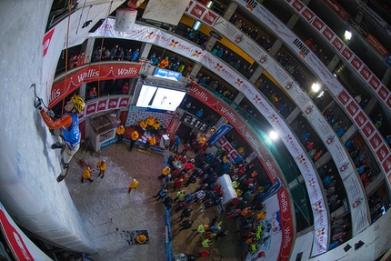 Ice Climbing World Cup 2018 - Durante la prima tappa della Coppa del Mondo di arrampicata su ghiaccio 2018 a Saas Fee in Svizzera