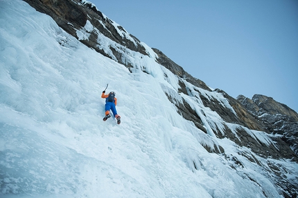 Dani Arnold, Beta Block Super, Breitwangfluh, Switzerland - Dani Arnold free soloing Beta Block Super up Breitwangfluh in Switzerland on 24 December 2017