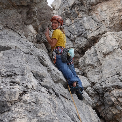 Dolomiti di Brenta, Franco Nicolini - Salendo La Ruga della Madonnina, Brenta Alta, Dolomiti di Brenta