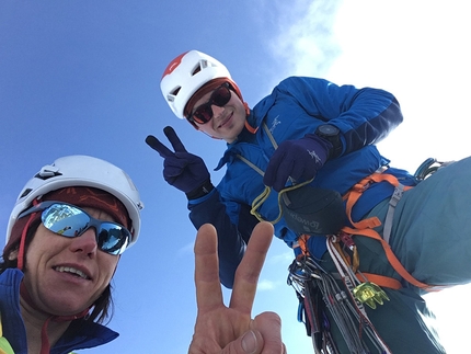 Watzmann Familie Traverse, Ines Papert, Luka Lindić - Ines Papert and Luka Lindić on the Watzmann Family traverse