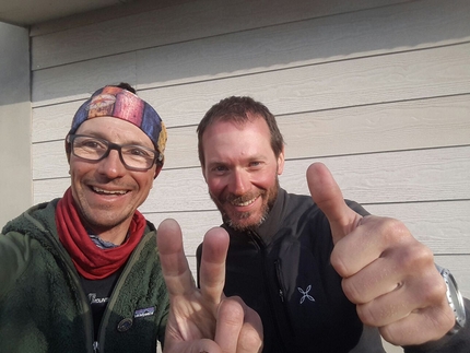 Cerro Torre Patagonia, Manuele Panzeri, Giovanni Giarletta, Tommaso Sebastiano Lamantia -  Manuele Panzeri, Giovanni Giarletta e Tommaso Sebastiano Lamantia durante la loro salita del Cerro Torre in Patagonia, gennaio 2018