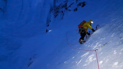 Cerro Torre Patagonia, Manuele Panzeri, Giovanni Giarletta, Tommaso Sebastiano Lamantia -  Manuele Panzeri, Giovanni Giarletta e Tommaso Sebastiano Lamantia durante la loro salita del Cerro Torre in Patagonia, gennaio 2018