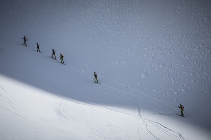 Transcavallo 2018, Alpago, scialpinismo - Durante la 35° gara di scialpinismo Transcavallo