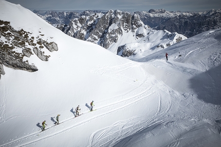 Transcavallo 2018, Alpago, scialpinismo - Durante la 35° gara di scialpinismo Transcavallo